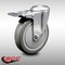 Service Caster 5 Inch SS Gray Polyurethane Wheel Swivel Bolt Hole Caster with Total Lock Brake SCC-SSBHTTL20S514-PPUB - alternate 1